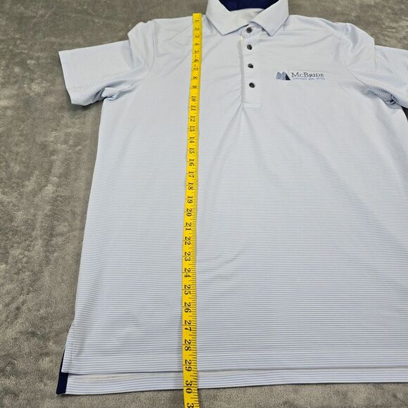 Greyson Men's Blue Striped Golf Polo Shirt Size L - Picture 7 of 11